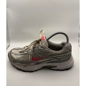 Nike Initiator Running Shoes Women 7 Silver Pink Good 394053-101 Metallic Mesh
